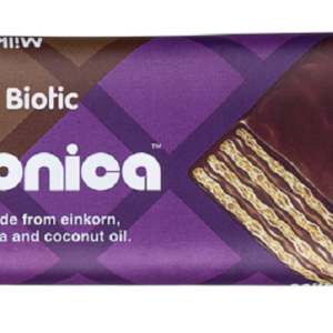 WAFELEK Z SAMOPSZY Z KREMEM MLECZNO - KAKAOWYM W POLEWIE Z CZEKOLADY MLECZNEJ Z PROBIOTYKAMI BIO 40 g - HARMONICA