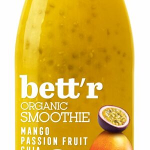 SMOOTHIE MANGO - MARAKUJA - CHIA TŁOCZONE NA ZIMNO BIO 250 ml - BETT'R