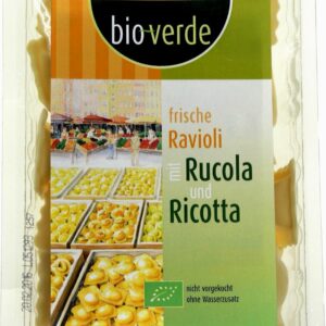 RAVIOLI ŚWIEŻE Z RUKOLĄ I RICOTTĄ BIO 250 g - BIO-VERDE