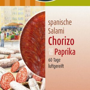 SALAMI CHORIZO Z PAPRYKĄ PLASTRY BIO 80 g - BIO-VERDE