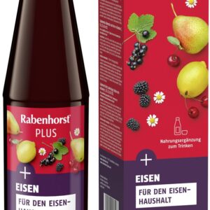 NAPÓJ OWOCOWO - ZIOŁOWY Z ŻELAZEM I WITAMINAMI C, B1, B2, B6, B12 450 ml - RABENHORST