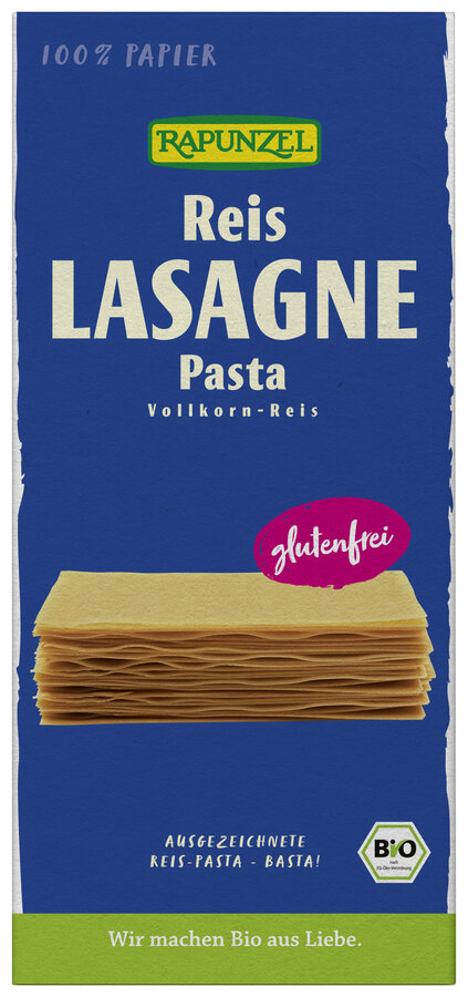 MAKARON (RYŻOWY RAZOWY) LASAGNE BEZGLUTENOWY BIO 250 g - RAPUNZEL