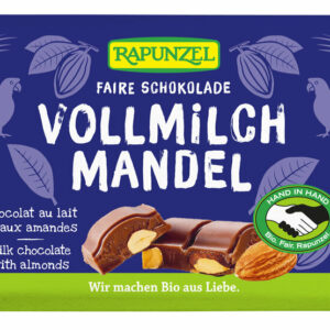 CZEKOLADA MLECZNA Z MIGDAŁAMI BIO 100 g - RAPUNZEL