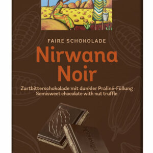 CZEKOLADA GORZKA Z NADZIENIEM PRALINOWYM NIRWANA BIO 100 g - RAPUNZEL