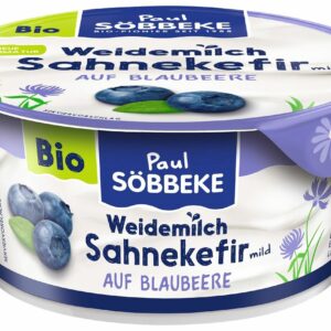 KEFIR KREMOWY Z JAGODAMI BIO 150 g - SOBBEKE