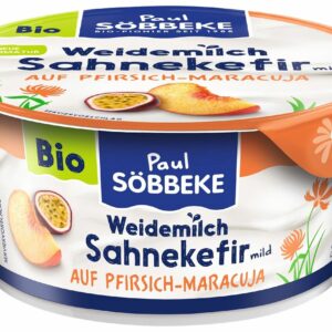 KEFIR KREMOWY BRZOSKWINIA - MARAKUJA BIO 150 g - SOBBEKE