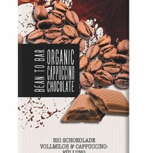 CZEKOLADA MLECZNA Z NADZIENIEM O SMAKU CAPPUCCINO BIO 100 g - MEYBONA