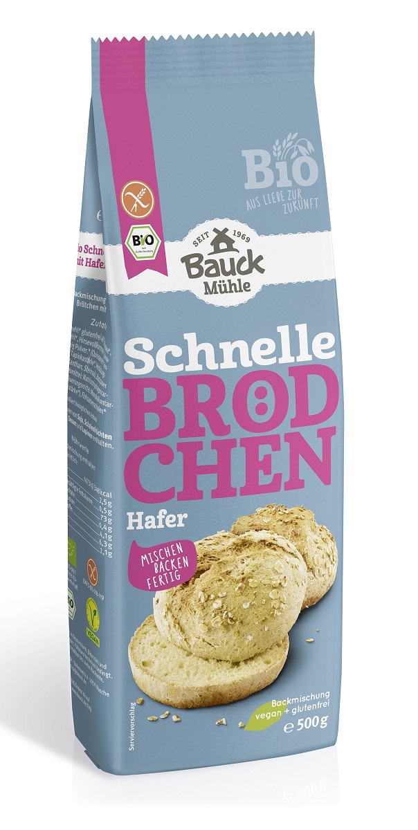 MIESZANKA DO WYPIEKU BUŁEK OWSIANYCH EKSPRESOWYCH BEZGLUTENOWA BIO 500 g - BAUCK MUHLE
