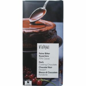 CZEKOLADA KUWERTURA GORZKA DO GOTOWANIA WEGAŃSKA BIO 150 g - VIVANI