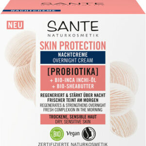 KREM DO TWARZY NA NOC OCHRONNY Z PROBIOTYKAMI, OLEJEM INCHI I MASŁEM SHEA ECO 50 ml - SANTE