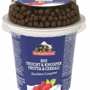 JOGURT MALINOWY Z KULKAMI CZEKOLADOWYMI BIO 150 g - BERCHTESGADENER LAND