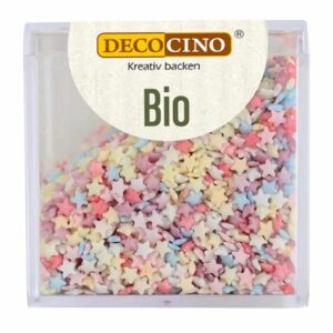 POSYPKA CUKROWA KOLOROWE GWIAZDKI BIO 50 g - DECOCINO (PRODUKT SEZONOWY)