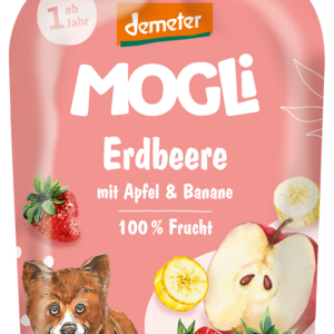 MUS JABŁKO - BANAN - TRUSKAWKA BEZ DODATKU CUKRÓW OD 1 ROKU DEMETER BIO 100 g - MOGLI