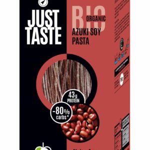 MAKARON PROTEINOWY (Z SOI I FASOLI CZERWONEJ ADZUKI) SPAGHETTI BEZGLUTENOWY BIO 250 g - JUST TASTE