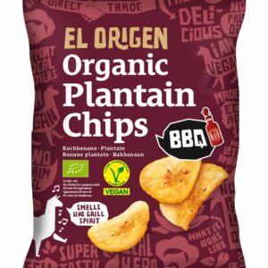CHIPSY Z PLANTANA BBQ BEZGLUTENOWE BIO 80 g - EL ORIGEN