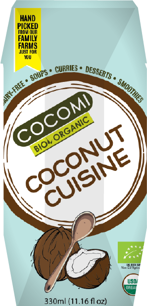 COCONUT MILK - NAPÓJ KOKOSOWY BEZ GUMY GUAR (17 % TŁUSZCZU) BIO 330 ml - COCOMI - obrazek 2