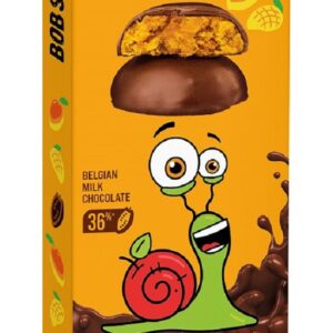 PRZEKĄSKA CHOCO MANGO W CZEKOLADZIE MLECZNEJ BELGIJSKIEJ BEZ DODATKU CUKRÓW BEZGLUTENOWA 30 g - BOB SNAIL
