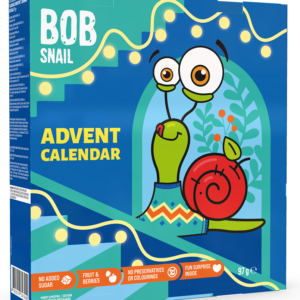KALENDARZ ADWENTOWY - PRZEKĄSKI I GALARETKI OWOCOWE Z ZABAWKAMI BEZ DODATKU CUKRÓW BEZGLUTENOWE 97 g - BOB SNAIL (PRODUKT SEZONOWY)