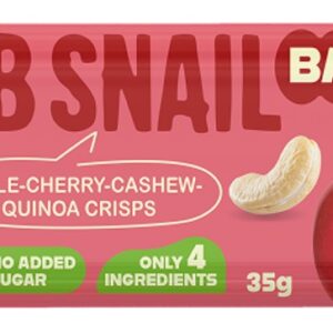 BATON JABŁKO - WIŚNIA - ORZECHY NERKOWCA BEZ DODATKU CUKRÓW 35 g - BOB SNAIL