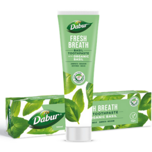 PASTA DO ZĘBÓW ŚWIEŻY ODDECH Z BAZYLIĄ BEZ FLUORU 100 ml - DABUR