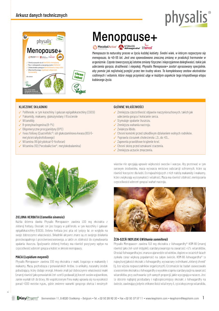 TABLETKI NA MENOPAUZĘ 30 szt. - PHYSALIS - obrazek 2