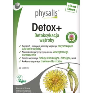 TABLETKI NA DETOKSYKACJĘ WĄTROBY (DETOX+) 30 szt. - PHYSALIS