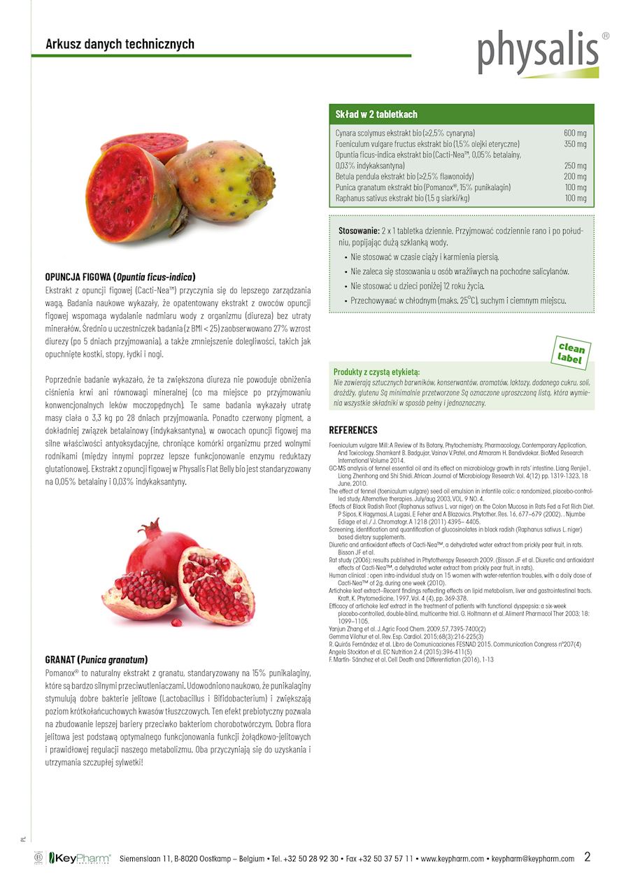 TABLETKI NA PŁASKI BRZUCH BIO 45 szt. - PHYSALIS - obrazek 3