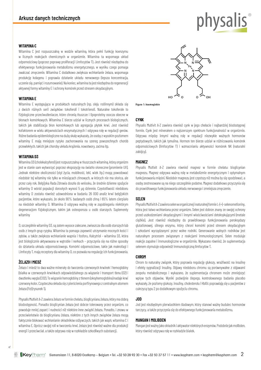 MULTIWITAMINA (MULTIVIT A - Z) 45 TABLETEK - PHYSALIS - obrazek 3