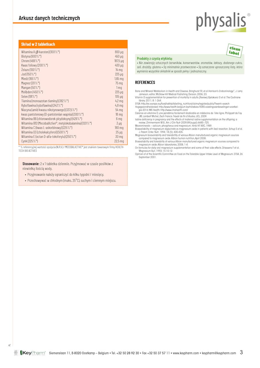 MULTIWITAMINA (MULTIVIT A - Z) 45 TABLETEK - PHYSALIS - obrazek 4