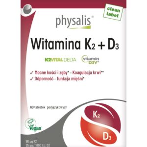 WITAMINA K2 + D3 60 TABLETEK - PHYSALIS