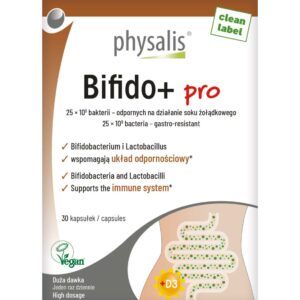 KAPSUŁKI NA ODBUDOWĘ FLORY JELIT (BIFIDO+ PRO) 30 szt. - PHYSALIS
