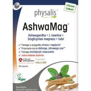 ASHWAGANDHA + MAGNEZ 30 TABLETEK - PHYSALIS