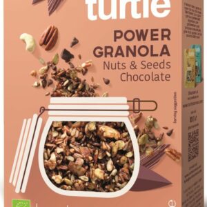 GRANOLA CZEKOLADOWO - ORZECHOWA Z NASIONAMI BEZGLUTENOWA BIO 350 g - TURTLE