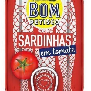 SARDYNKI PORTUGALSKIE W SOSIE POMIDOROWYM 120 g (78 g) - BOM PETISCO