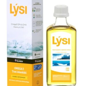 TRAN ISLANDZKI MSC OMEGA-3 (1080 mg) O SMAKU CYTRYNOWYM 240 ml - LYSI