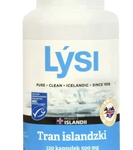TRAN ISLANDZKI MSC OMEGA-3 (500 mg) 120 KAPSUŁEK - LYSI