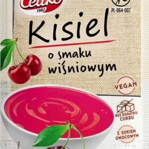 KISIEL O SMAKU WIŚNIOWYM BEZ DODATKU CUKRÓW BEZGLUTENOWY 40 g - CELIKO