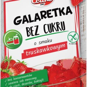 GALARETKA BEZ CUKRU O SMAKU TRUSKAWKOWYM BEZGLUTENOWA 14 g - CELIKO