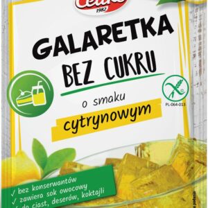 GALARETKA BEZ CUKRU O SMAKU CYTRYNOWYM BEZGLUTENOWA 14 g - CELIKO