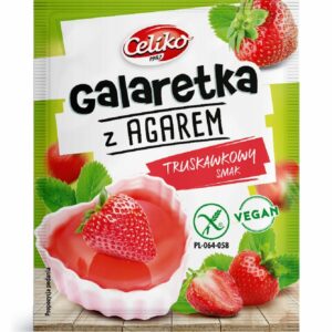 GALARETKA Z AGAREM O SMAKU TRUSKAWKOWYM BEZGLUTENOWA 45 g - CELIKO