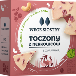 WEGAŃSKA ALTERNATYWA SERA Z ORZECHÓW NERKOWCA Z ŻURAWINĄ BEZGLUTENOWA 140 g - WEGE SIOSTRY