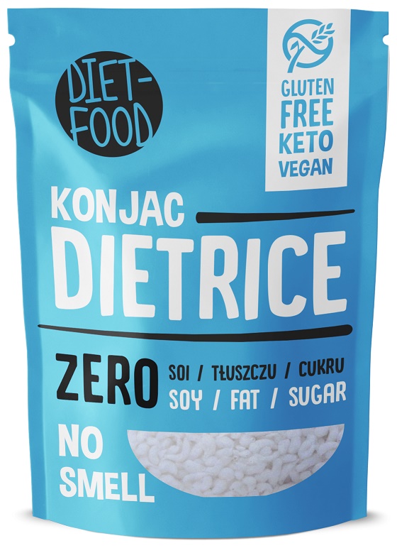 MAKARON (KONJAC) W KSZTAŁCIE RYŻU BEZGLUTENOWY 270 g (200 g) - DIET-FOOD