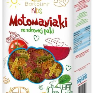 MAKARON (SEMOLINOWY Z SUSZONYMI WARZYWAMI) DLA DZIECI MOTOMANIAKI 250 g - BARTOLINI