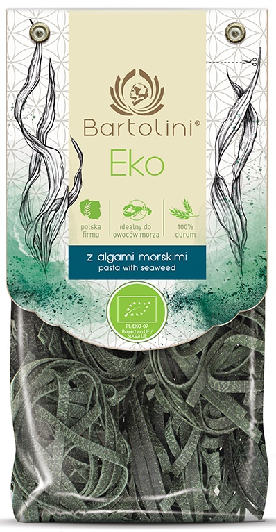 MAKARON (SEMOLINOWY Z ALGAMI MORSKIMI) GNIAZDA TAGLIATELLE BIO 250 g - BARTOLINI