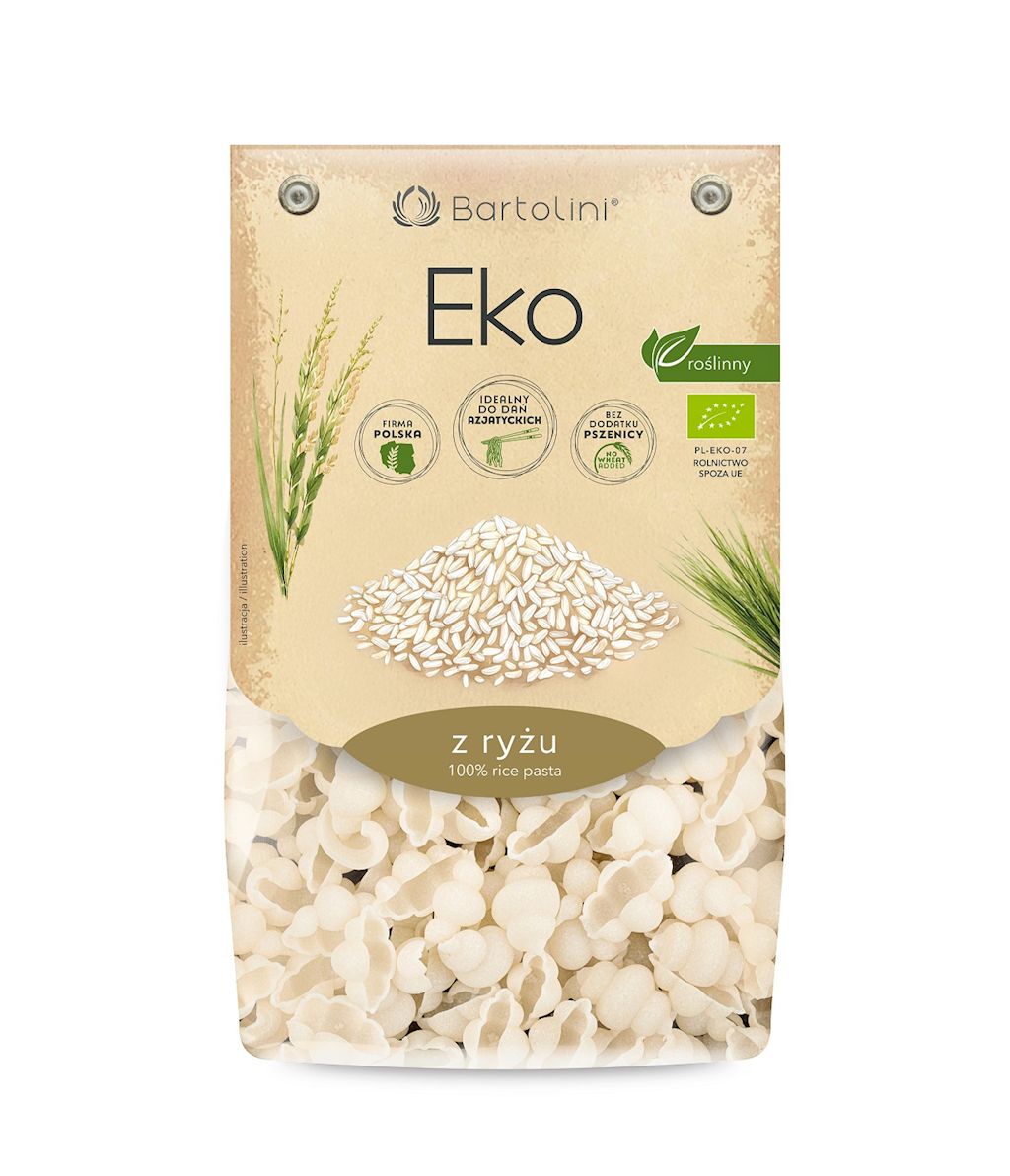 MAKARON (RYŻOWY) MUSZELKI BIO 250 g - BARTOLINI