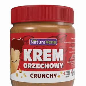 KREM ORZECHOWY CRUNCHY 100 % BEZ DODATKU SOLI I CUKRÓW 340 g - NATURAVENA