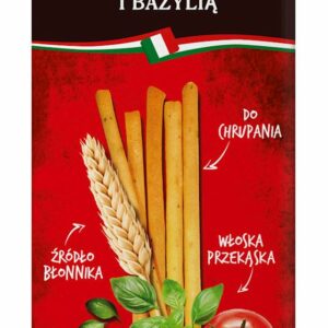 PALUSZKI GRISSINI Z POMIDORAMI I BAZYLIĄ 125 g - VITALIANA