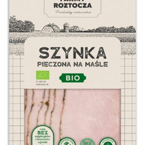 SZYNKA NA MAŚLE PIECZONA PLASTRY BIO 100 g - FARMY ROTOCZA (Z PÓŁKI)