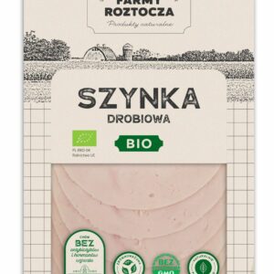 SZYNKA DROBIOWA PLASTRY BIO 100 g - FARMY ROZTOCZA (Z PÓŁKI)