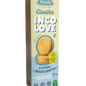 CIASTKA MARKIZY Z KREMEM O SMAKU WANILIOWYM BEZ CUKRU BEZGLUTENOWE 125 g - INCOLA